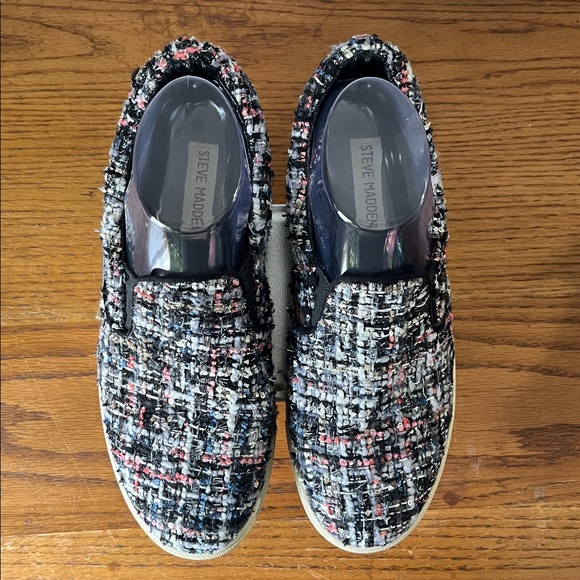 Steve Madden Eccentric Tweed Slip On Sneaker Size 8.5 - Picture 4 of 12